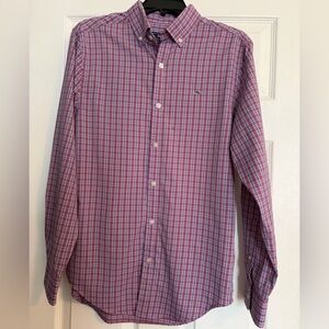 Vineyard Vines Red and Blue Plaid Men's Shirt